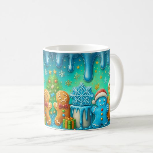 Cute Gingerbread Christmas Mug Wrap Kaffeetasse (VorderseiteRechts)