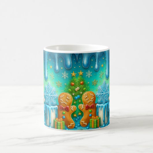 Cute Gingerbread Christmas Mug Wrap Kaffeetasse (Mittel)