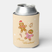 Cute Gingerbread Christmas Personalized Can Cooler Dosenkühler (Kanne Vorderseite)