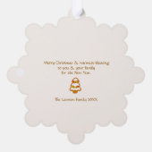 Cute Gingerbread Christmas Photo Ornament Card  Karte (Rückseite)