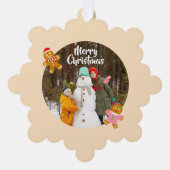 Cute Gingerbread Christmas Photo Ornament Card  Karte (Vorderseite)