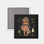 Cute Gingerbread Christmas Snow Xmas For Men Women Magnet (Vorderseite/Rückseite)