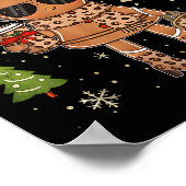 Cute Gingerbread Christmas Snow Xmas For Men Women Poster (Ecke)