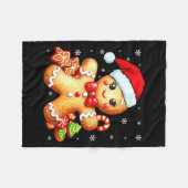 Cute Gingerbread Christmas Snow Xmas For Women Kid Fleecedecke (Vorderseite (Horizontal))