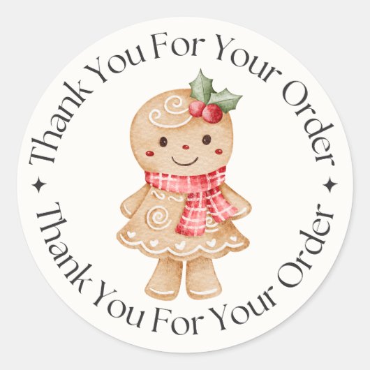 Cute Gingerbread Christmas Sticker (Vorderseite)