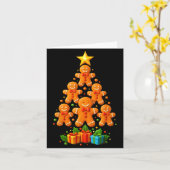Cute Gingerbread Christmas Tree Holiday Funny Xmas Karte (Gelbe Blume)