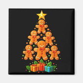 Cute Gingerbread Christmas Tree Holiday Funny Xmas Magnet (Vorne)