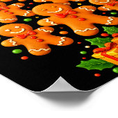 Cute Gingerbread Christmas Tree Holiday Funny Xmas Poster (Ecke)