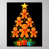 Cute Gingerbread Christmas Tree Holiday Funny Xmas Poster (Vorne)
