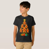 Cute Gingerbread Christmas Tree Holiday Funny Xmas T-Shirt (Vorne ganz)