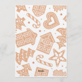 Cute Gingerbread Cookie Decorating Party Einladung (Rückseite)