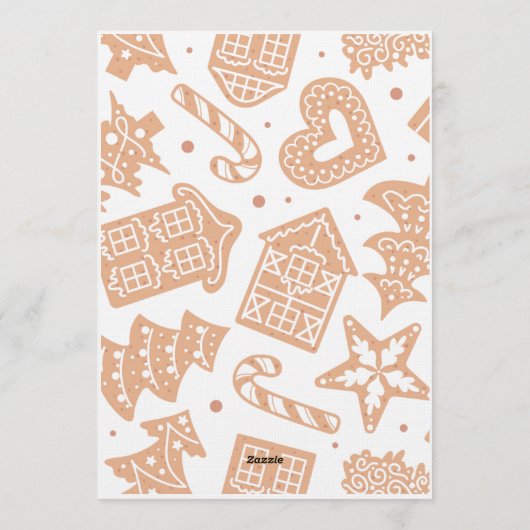 Cute Gingerbread Cookie Decorating Party Einladung (Rückseite)