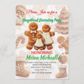 Cute Gingerbread Cookie Decorating Party Einladung (Vorderseite)