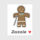 Cute Gingerbread for Book and Gift Custom Cut   Aufkleber (Blatt)