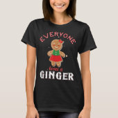 Cute Gingerbread Girl Christmas Design T-Shirt (Vorderseite)