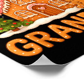 Cute Gingerbread Grandma Merry Christmas Funny  Poster (Ecke)