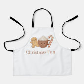 Cute Gingerbread & Hot Cocoa Kids' Christmas Fun P Schürze (Vorderseite)