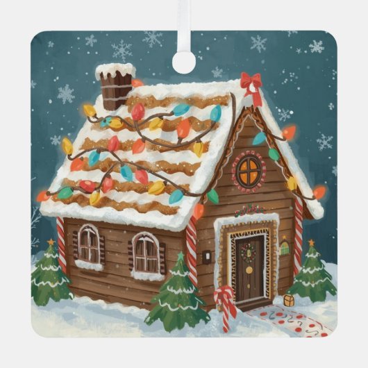 Cute Gingerbread House Christmas Ornament (Vorderseite)