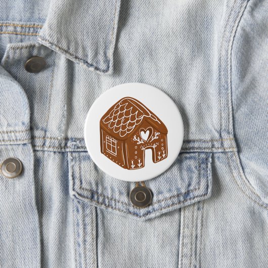 Cute Gingerbread House Holiday Cookie Button (Beispiel)
