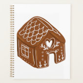 Cute Gingerbread House Holiday Cookie Planer (Vorderseite)
