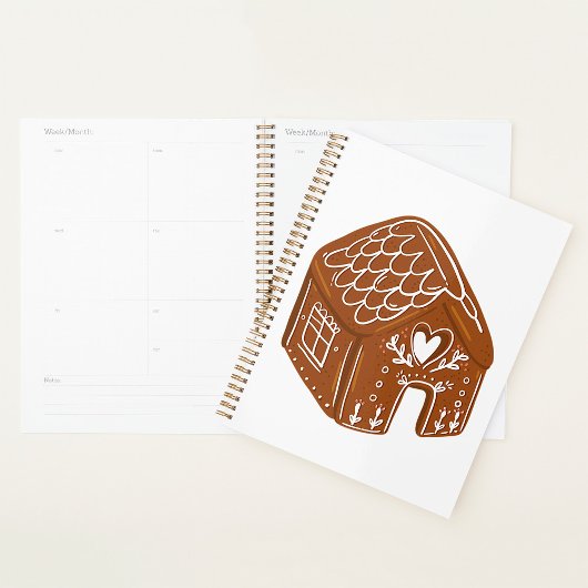 Cute Gingerbread House Holiday Cookie Planer