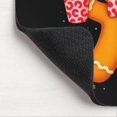 Cute Gingerbread Leopard Bow Christmas Xmas Girl W Mousepad (Ecke)