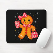Cute Gingerbread Leopard Bow Christmas Xmas Girl W Mousepad (Mit Mouse)