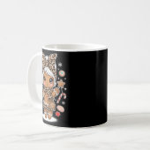 Cute Gingerbread Leopard Christmas Xmas Girl Women Kaffeetasse (Vorderseite Links)