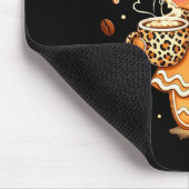 Cute Gingerbread Leopard Christmas Xmas Girl Women Mousepad (Ecke)