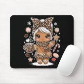Cute Gingerbread Leopard Christmas Xmas Girl Women Mousepad (Mit Mouse)