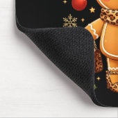 Cute Gingerbread Leopard Christmas Xmas Girl Women Mousepad (Ecke)