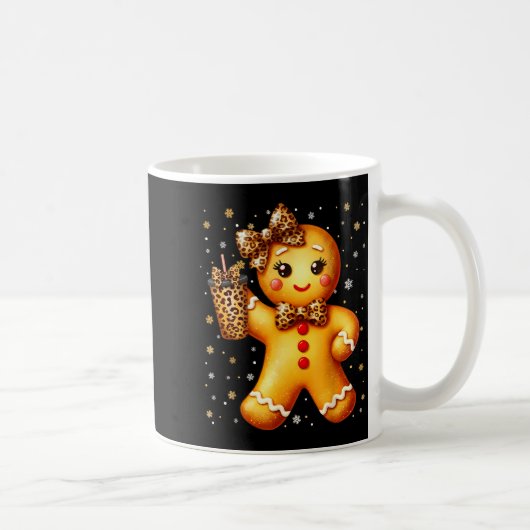Cute Gingerbread Leopard Coquette Christmas Xmas G Kaffeetasse (Rechts)