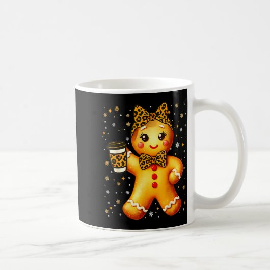 Cute Gingerbread Leopard Coquette Christmas Xmas G Kaffeetasse (Rechts)