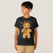 Cute Gingerbread Leopard Coquette Christmas Xmas G T-Shirt (Vorne ganz)