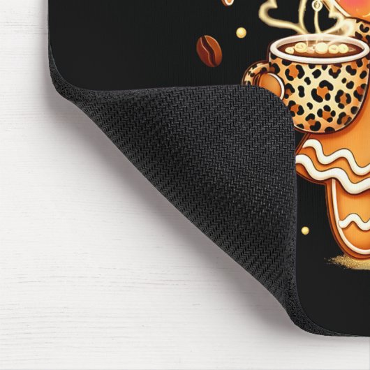 Cute Gingerbread Leopard Coquette Christmas Xmas W Mousepad (Ecke)
