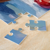 Cute Gingerbread Man Cheerful Christmas Cookie Art Puzzle (Seite)