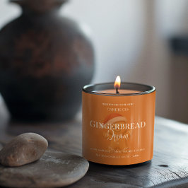 Cute Gingerbread Man Christmas Candle Label Quadratischer Aufkleber