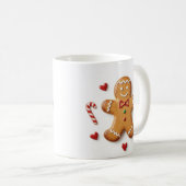 Cute Gingerbread Man Christmas Mug Kaffeetasse (VorderseiteRechts)