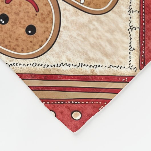 Cute Gingerbread Man Patchwork Pattern Style Fleecedecke (Ecke)