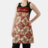 Cute Gingerbread Man Patchwork Pattern Style Schürze (InSitu)