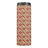 Cute Gingerbread Man Patchwork Pattern Style Thermosbecher (Rückseite)