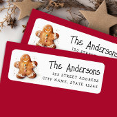Cute gingerbread man return address