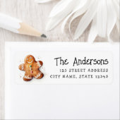 Cute gingerbread man return address (Insitu)