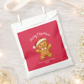 Cute Gingerbread Man with Santa Hat - Geschenktütchen (Ausgeschnitten)