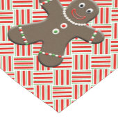 Cute Gingerbread Mann Junge Weihnachten Rote Weihn Kurzer Tischläufer (Ecke)