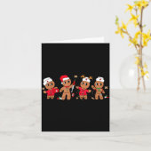 Cute Gingerbread Nurse Christmas Design Medical Hu Karte (Gelbe Blume)