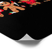 Cute Gingerbread Nurse Christmas Design Medical Hu Poster (Ecke)