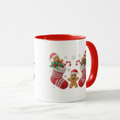 Cute Gingerbread Stocking Mug Wrap Tasse (VorderseiteRechts)