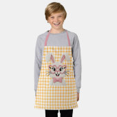 Cute Gingham Bunny Pink Heart Glasses  Schürze (Getragen)