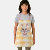 Cute Gingham Bunny Pink Heart Glasses  Schürze (Insitu)